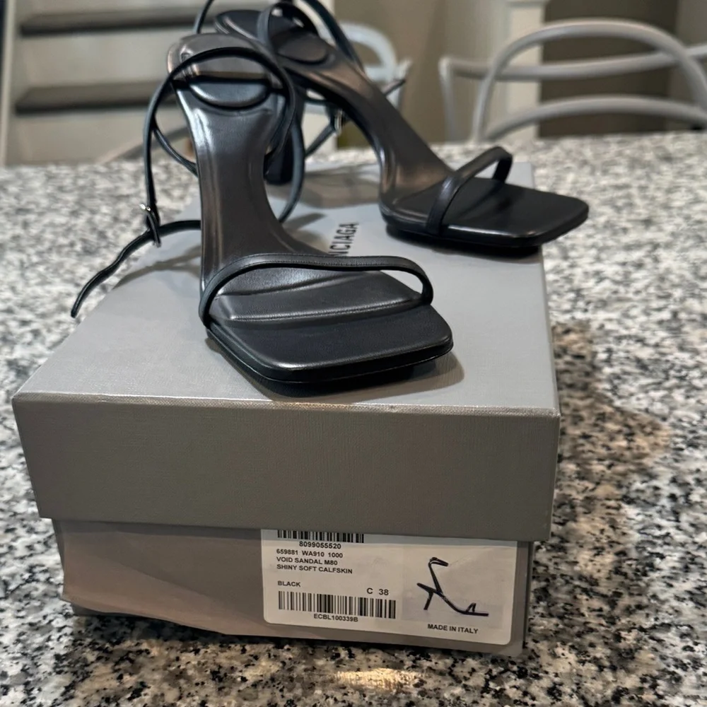 Balenciaga Black Leather Heels - Picture 4 of 4